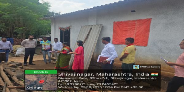 ठाणे जीडीपी का ग्रामीण क्षेत्रों में आवास कार्यों का निरीक्षण