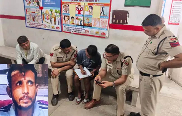 सोनीपत गन्नौर में मृतक का इनसेट में फाइल   फोटो, अस्पताल में कार्रवाई करती पुलिस। सोनीपत गन्नौर में मृतक का इनसेट में फाइल   फोटो, अस्पताल में कार्रवाई करती पुलिस।