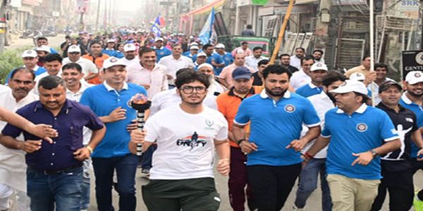 सोनीपत: गन्नौर में रन फॉर यूनिटी में 1400 लोगों ने लगाई चार किलाेमीटर दौड़