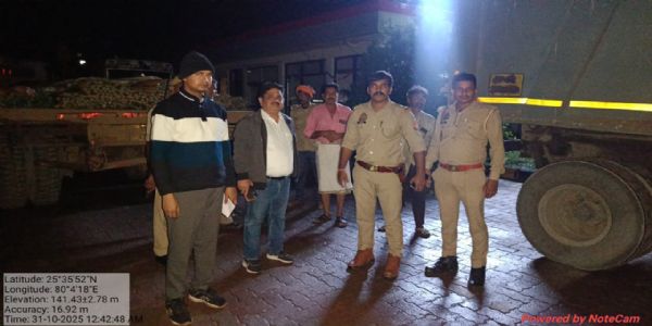 अवैध मौरंग के परिवहन पर कार्रवाई,अलग-अलग जगहाें से 48 ओवरलोड ट्रक सीज