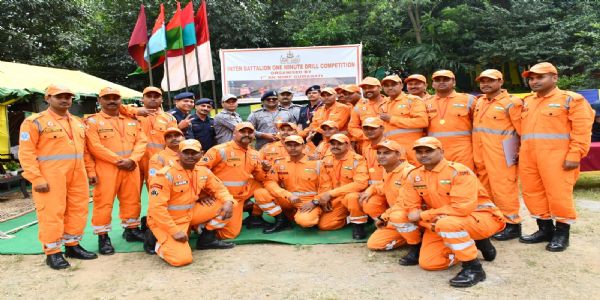 अंतर-बटालियन क्षेत्रीय स्तरीय वन मैन ड्रिल प्रतियोगिता-2025 में दूसरी बटालियन एनडीआरएफ विजेता