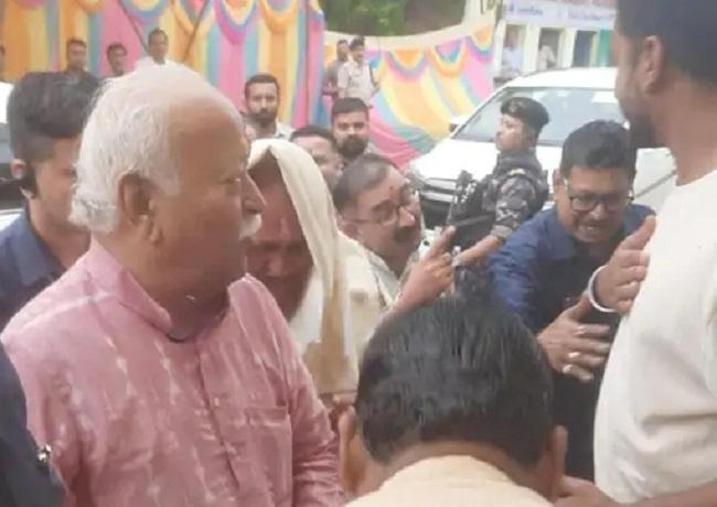 संघ प्रमुख मोहन भागवत दो दिवसीय प्रवास पर सतना पहुंचे