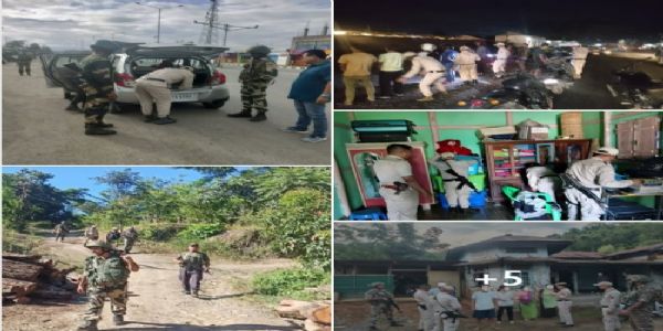 मणिपुर के पहाड़ी एवं घाटी इलाकों में 114 नाके एवं चेकपॉइंट स्थापित