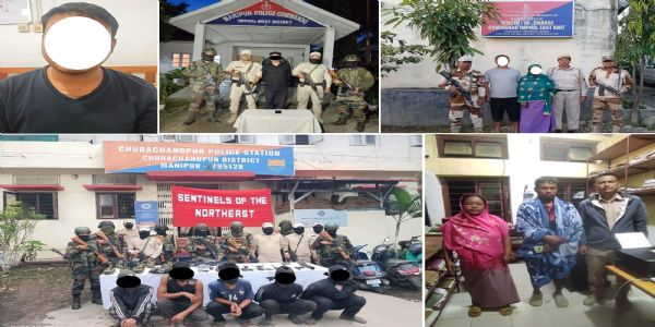 मणिपुर में विभिन्न प्रतिबंधित संगठनों के 9 सक्रिय सदस्य गिरफ्तार