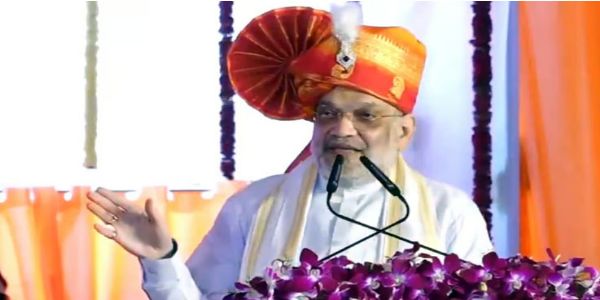 फोटो:अहिल्यानगर में सभा को संबोधित करते हुए केंद्रीय मंत्री अमित शाह