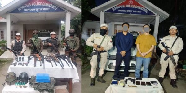 मणिपुर में 24 घंटों के दौरान छह उग्रवादी गिरफ्तार, हथियारों का जखीरा जब्त