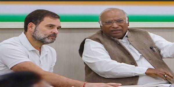मल्लिकार्जुन खड़गे और राहुल गांधी (फाइल फोटो)।