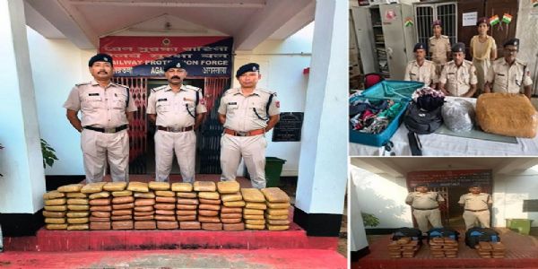 पूसीरे की रेलवे सुरक्षा बल ने 19.69 लाख रुपये से अधिक मूल्य की प्रतिबंधित सामग्री की जब्त
