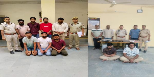 छह राज्यों में दस करोड़ रुपए की साइबर ठगी करने वाले नौ ठग गिरफ्तार