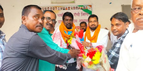 नवनियुक्त जिला ग्रामीण कांग्रेस के अध्यक्ष को जोरदार स्वागत