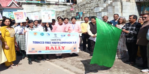 मंडी जिला में युवाओं की रैली से शुरू हुआ तंबाकू मुक्त युवा अभियान 3.0
