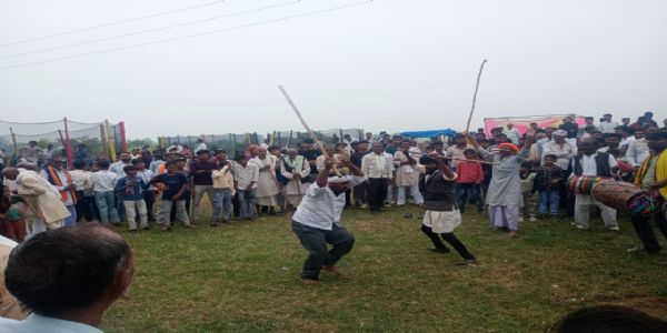 काल भैरव बाबा मंदिर पर मौनियों ने किया हवन-पूजन