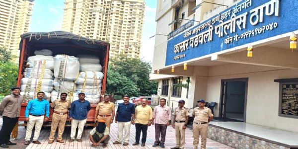 ठाणे में टेंपो से अवैध गुटखा के साथ 58लाख की सामग्री बरामद