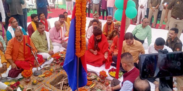 प्रयागराज पुलिस ने भूमिपूजन कर माघ मेले का किया शुभारम्भ