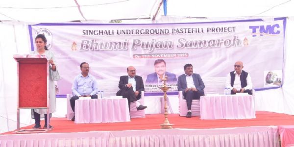 कोरबा : एसईसीएल कोरबा क्षेत्र में सिंघाली यूजी खदान में पेस्ट फिलिंग टेक्नोलॉजी का हुआ भूमिपूजन