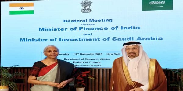 वित्त मंत्री ने सऊदी अरब के निवेश मंत्री से मुलाकात की, द्विपक्षीय निवेश संधि पर चर्चा