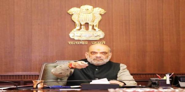 केन्द्रीय गृह मंत्री अमित शाह वीडियो कॉन्फ्रेंसिंग के माध्यम से गुजरात में श्री मोतीभाई आर. चौधरी सागर सैनिक स्कूल और सागर ऑर्गेनिक प्लांट का उद्घाटन करते हुए