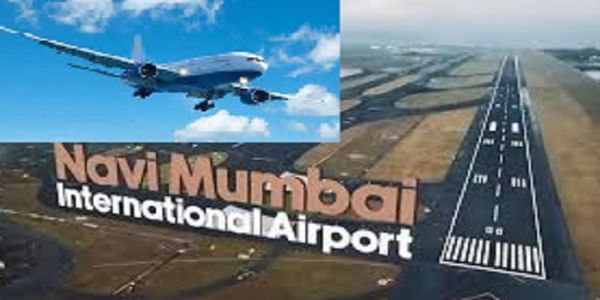 नवनिर्मित नवी मुंबई अंतरराष्ट्रीय हवाई अड्डे का प्रतीकात्मक चित्र नवनिर्मित नवी मुंबई अंतरराष्ट्रीय हवाई अड्डे का प्रतीकात्मक चित्र