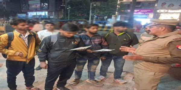 यातायात नियमों के उल्लंघन पर कुल 1022 वाहनों का चालान