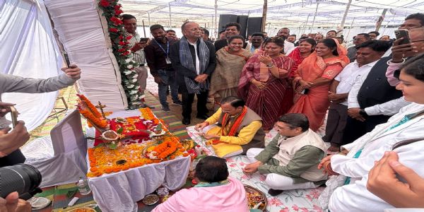 अवडेट: कुरुद में 100 बिस्तरों वाले नवीन सिविल अस्पताल भवन का हुआ भूमि पूजन एवं शिलान्यास