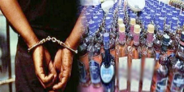 पुलिस ने 241 लीटर विदेशी शराब के साथ एक तस्कर को किया गिरफ्तार