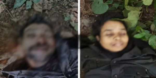 नक्सली कमांडर माड़वी हिड़मा एवं उसकी  पत्नी भी मारी गई  उसकी तस्वीर