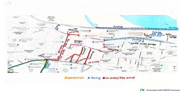 नई सरकार के शपथ ग्रहण समारोह को लेकर बदली ट्रैफिक व्यवस्था