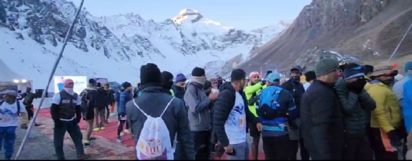 आदि कैलाश में  हाई एल्टीट्यूड अल्ट्रा रन मैराथन।