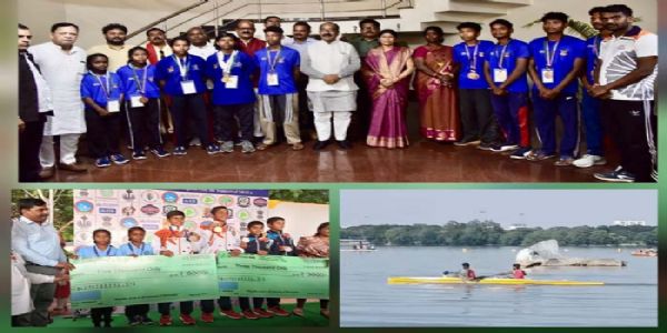 उप मुख्यमंत्री ने बस्तर जिले के कयाकिंग खिलाड़ियों से भेंट कर बधाई व शुभकामनाएं दीं