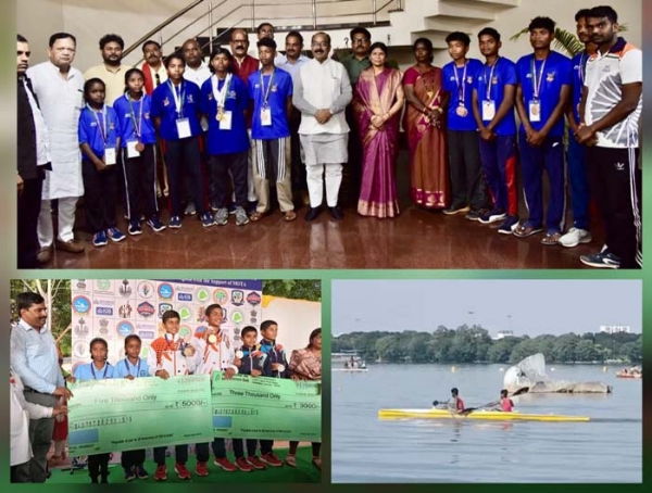 उप मुख्यमंत्री ने कयाकिंग खिलाड़ियों से भेंट कर बधाई व शुभकामनाएं दीं उप मुख्यमंत्री ने कयाकिंग खिलाड़ियों से भेंट कर बधाई व शुभकामनाएं दीं