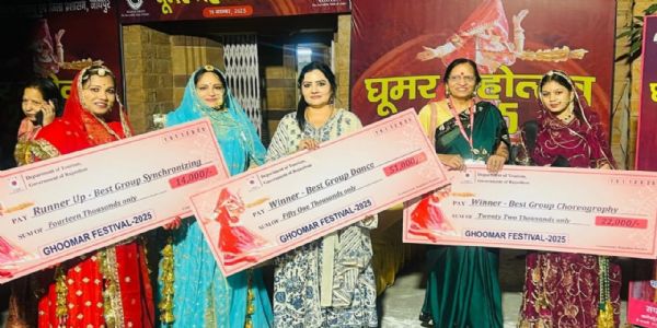 घूमर महोत्सव में मरुधरा लोक कला और संगीत सेवा संस्थान ने जीते तीन खिताब