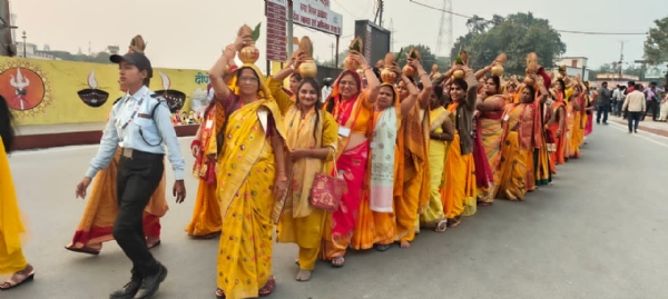 सरयू  तट कलश पूजन और यात्रा