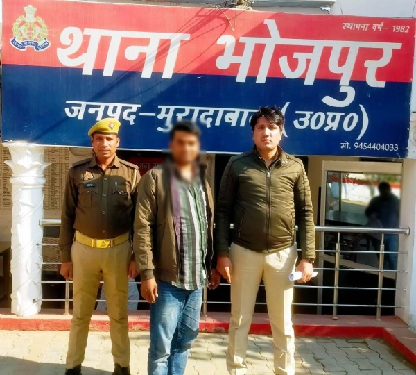 गैंगस्टर एक्ट का आरोपित जुनैद पुलिस गिरफ्त में।