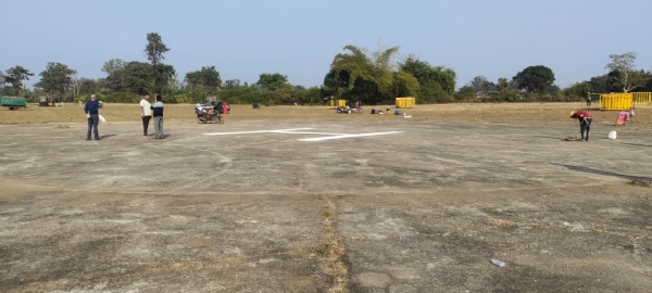 बाल्को हैलीपैड, जगतपुर में तैयारी का अंतिम रूप बाल्को हैलीपैड, जगतपुर में तैयारी का अंतिम रूप