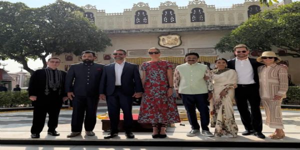 डोनाल्ड ट्रंप जूनियर ने सिटी पैलेस में डॉ. लक्ष्यराज सिंह मेवाड़ से की मुलाकात