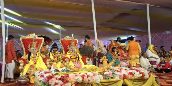 राम जानकी विवाह पंचमी में धनुष यज्ञ का आयोजन राम जानकी विवाह पंचमी में धनुष यज्ञ का आयोजन