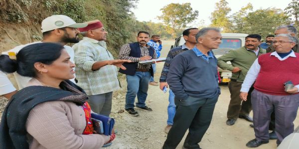 विधायक अनिल शर्मा ने किया निर्माणाधीन राष्ट्रीय राजमार्ग 003 का निरीक्षण