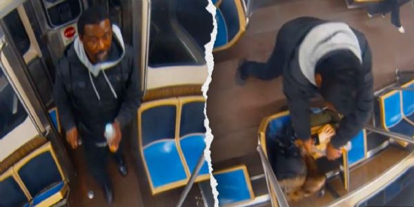 शिकागो ...ट्रेन फुटेज में रीड कथित तौर पर एक महिला के पीछे आता है और उसे आग लगाने से पहले उसके सिर और शरीर पर तरल पदार्थ छिड़कता है। फोटो - फॉक्स न्यूज शिकागो ...ट्रेन फुटेज में रीड कथित तौर पर एक महिला के पीछे आता है और उसे आग लगाने से पहले उसके सिर और शरीर पर तरल पदार्थ छिड़कता है। फोटो - फॉक्स न्यूज