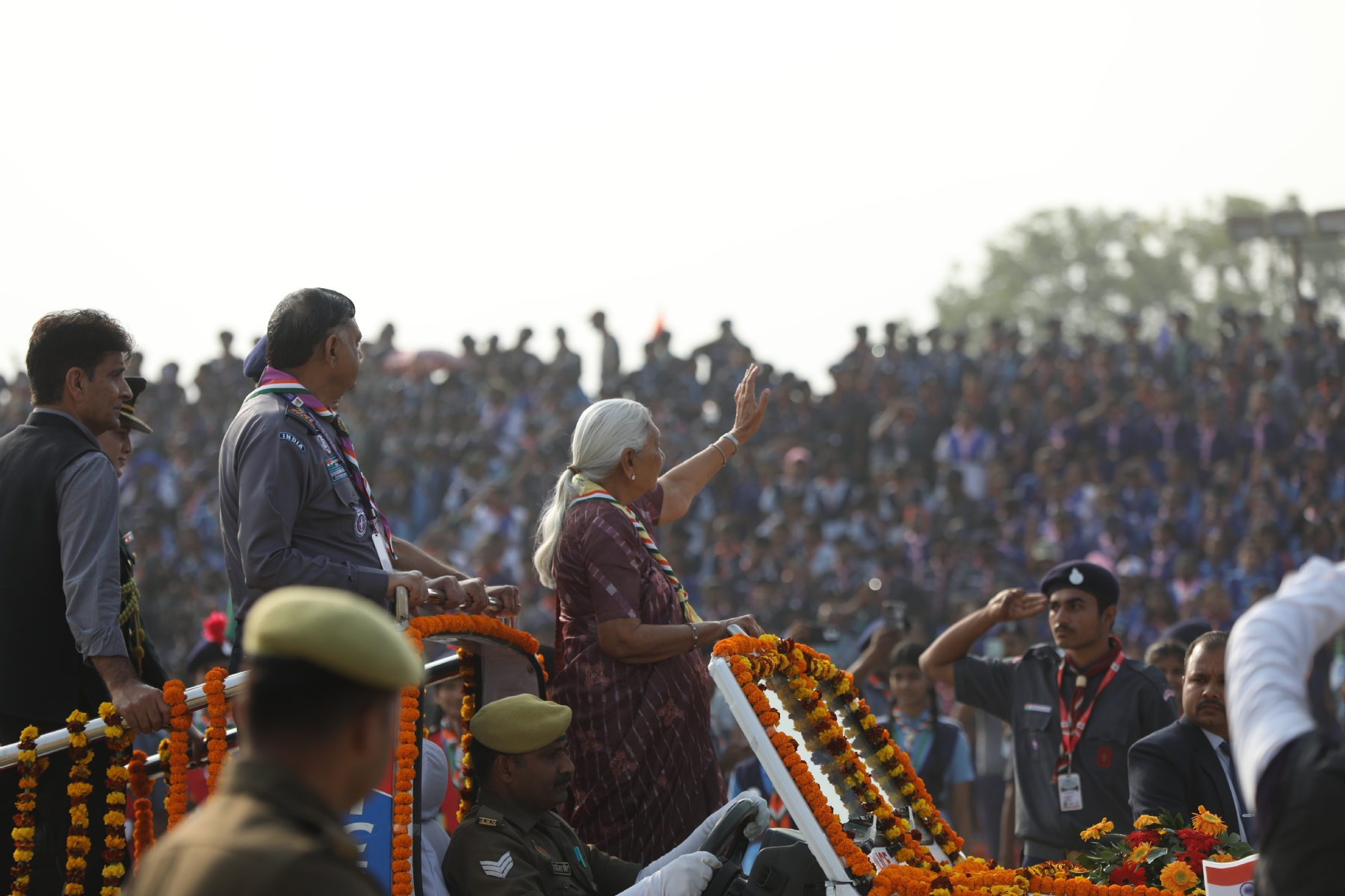 राज्यपाल आनंदी बेन ने झंडारोहण कर 19वीं राष्टीय जंबूरी का किया शुभारंभ
