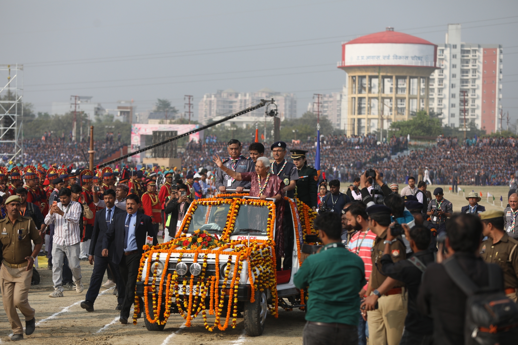 राज्यपाल आनंदी बेन ने झंडारोहण कर 19वीं राष्टीय जंबूरी का किया शुभारंभ