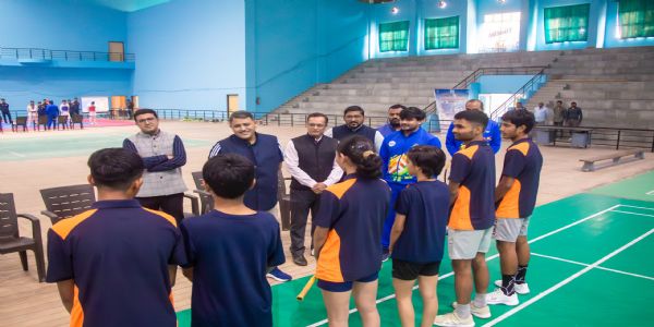 धार : भारतीय खेल प्राधिकरण के महानिदेशक हरी रंजन राव ने साई एस.टी.सी. का किया निरिक्षण