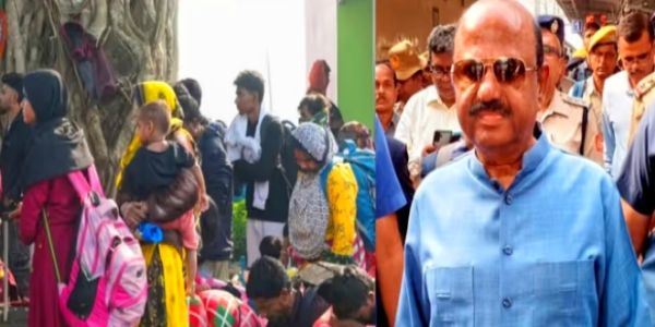 हाकिमपुर सीमा पर पहुंचे राज्यपाल सीवी आनंद बोस