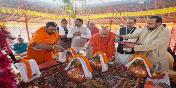 यज्ञशाला में राम मंदिर ट्रस्ट कोषाध्यक्ष