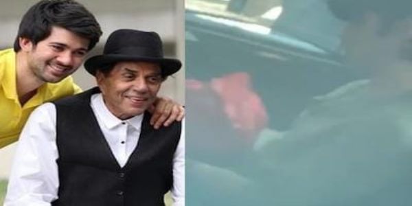 धर्मेंद्र की अस्थियां लेने पवन हंस श्मशान पहुंचे उनके पौत्र करण देओल