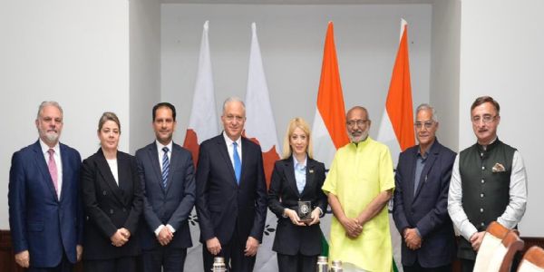 साइप्रस गणराज्य के संसदीय प्रतिनिधिमंडल ने  की  राज्य सभा के सभापति  सी. पी. राधाकृष्णन से मुलाकात