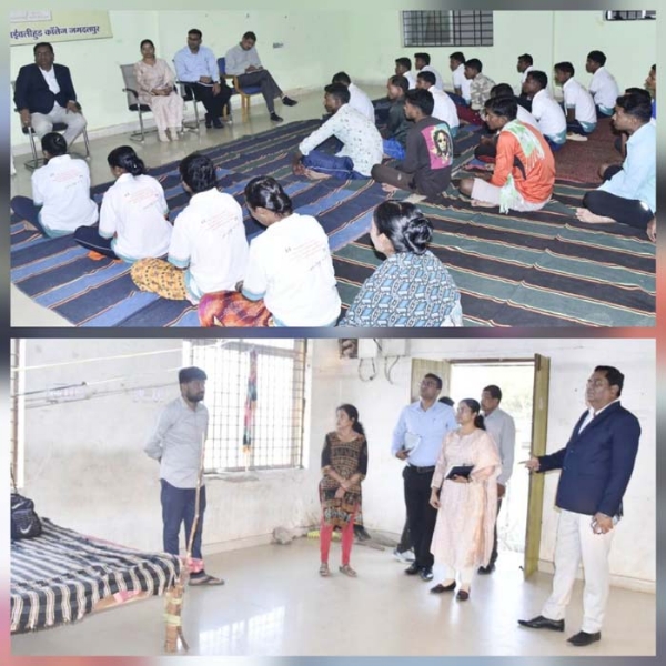 कमिश्नर ने पुनर्वास केन्द्र में बीजापुर के पुनर्वासित सदस्यों से की भेंट
