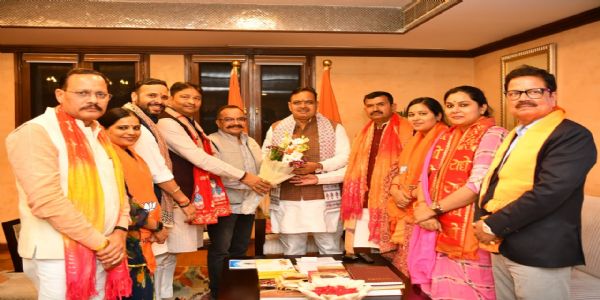 भाजपा नवनियुक्त पदाधिकारियों ने की मुख्यमंत्री भजनलाल शर्मा से मुलाकात