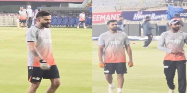 भारत-दक्षिण अफ्रीका मैच : दोनों टीमों ने मैदान पर जमकर पसीना बहाया