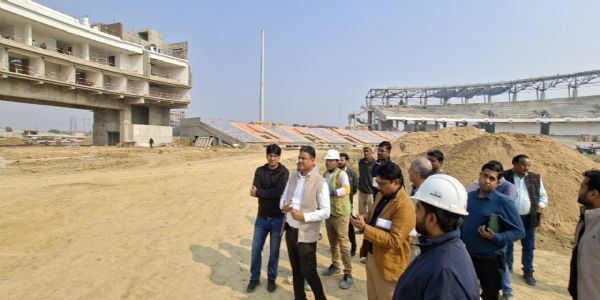 गंजारी राजातालाब में बन रहे अन्तर्राष्ट्रीय क्रिकेट स्टेडियम में 75 फीसदी कार्य पूरे