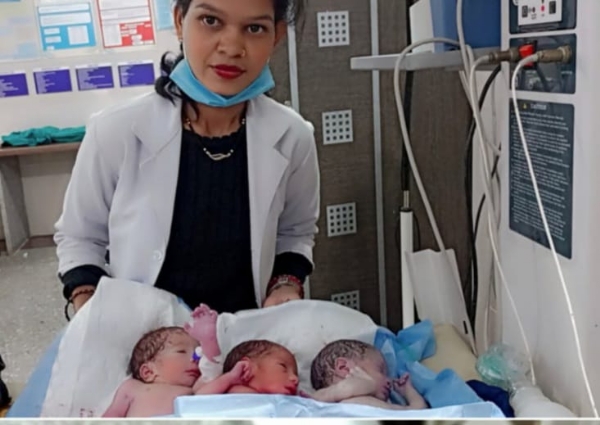 तीन लाड़लियों को दिया जन्म, एक की मौत